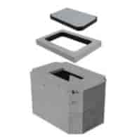 Studnia kablowa SK-2 klasa D400 dwuelementowa/dwuczęściowa+ pokrywa pełna