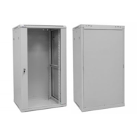 FIBERM Szafa RACK 19`` stojąca 27U głębokość 1000mm szara drzwi szklane