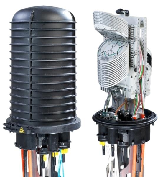 COMMSCOPE Osłona złącz światłowodowych FIST-GCO2-BD16-NN - 16 portów okrągłych, 1 owalny - brak tacek spawów oraz usczelnień w zestawie