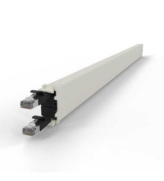PATCHBOX® ONE kaseta Cat.6a (UTP, Czarny, 2.5m / 46RU)