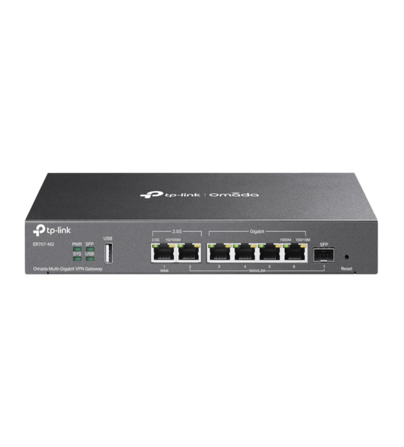 TP-Link ER707-M2 Wielogigabitowa brama sieciowa VPN Omada, 2x 2,5GE, 4x GE, 1x SFP