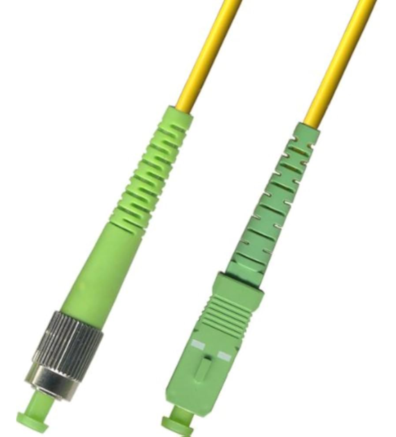 FIBERM Patchcord SC/APC-FC/APC 1m Single Mode Simplex włókno G652D 3,0mm PVC