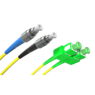 FIBERM Patchcord SC/APC-FC/APC 3m Single Mode Duplex włókno G652D 3,0mm PVC