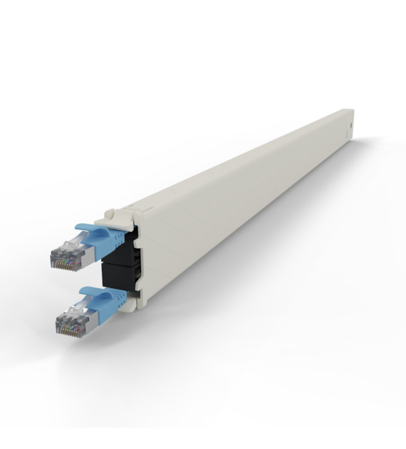 PATCHBOX® ONE kaseta Cat.6a (UTP, Niebieski, 2.5m / 46RU)