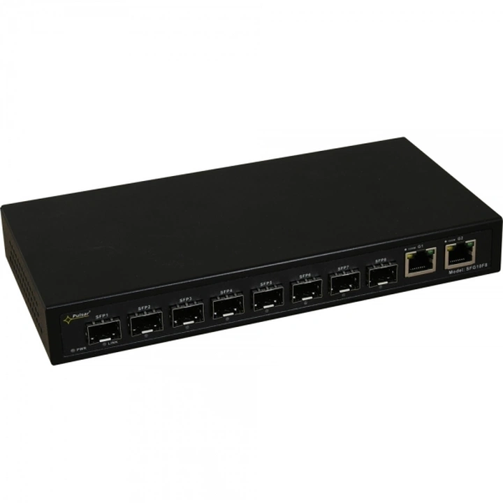 PULSAR Switch światłowodowy 8x SFP, 2x GE