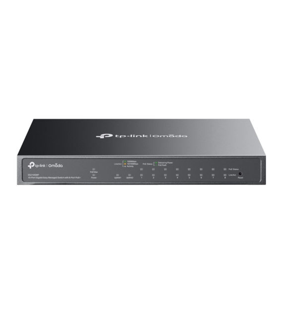 TP-LINK ES210GMP Switch/przełącznik Omada Easy Managed, 10 x 10/100/1000 w tym 8x PoE+, 1 x SFP