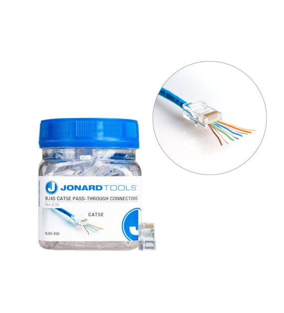 JONARD TOOLS wtyk RJ45 CAT5E przelotowy Pass-Through - paczka 50 sztuk