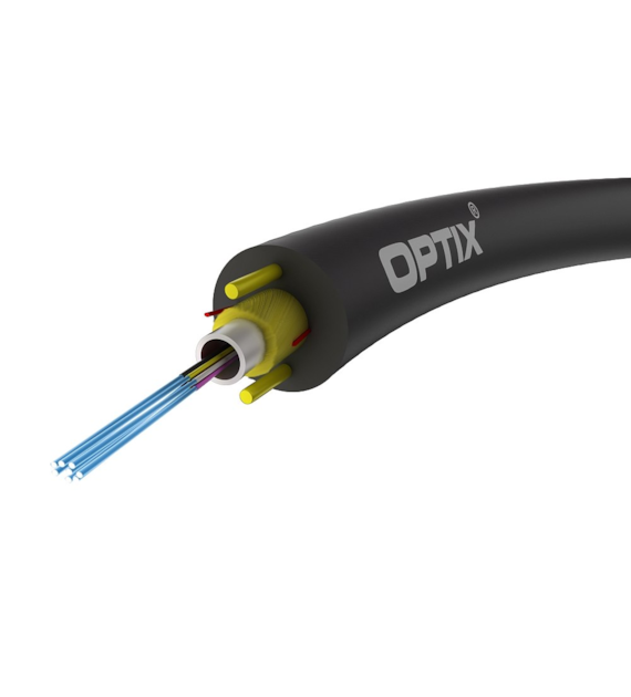 OPTIX Kabel światłowodowy ARAMID Z-XOTKtcdD 8J 1kN, jednotubowy, średnica 5,3mm