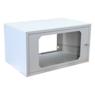 ipTIME ECO Szafa RACK 19` wisząca 6U głębokość 350mm szara drzwi szklane