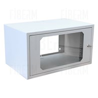 Ντουλάπι Τοίχου 6U ipTIME ECO 350mm Γκρι με Γυάλινη Πόρτα