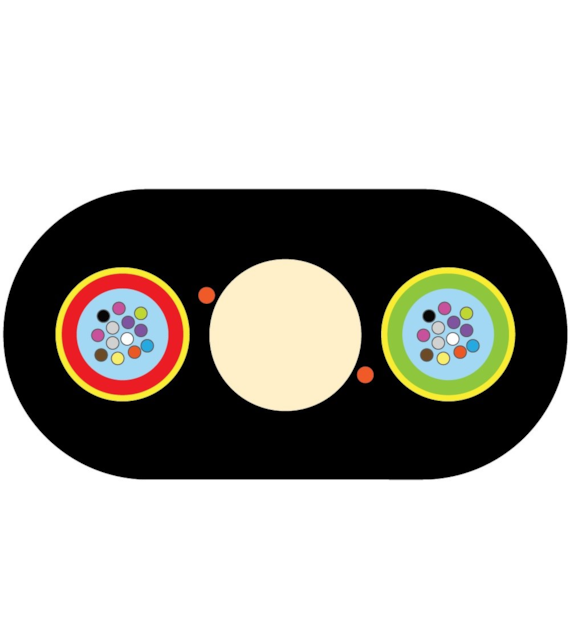 FIBRAIN Kabel światłowodowy AERO-DF FLAT 24J 2T12F