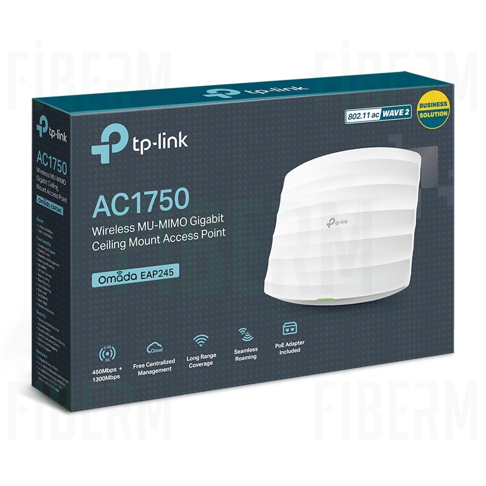 TP-LINK EAP245 Deckenmontage AC1750 1xGE PoE Access Point