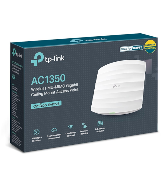 Σημείο Πρόσβασης TP-LINK EAP225 Οροφής AC1200 1xGE PoE