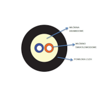 FiberHome Kabel światłowodowy 2J DROP 1kN średnica 3mm