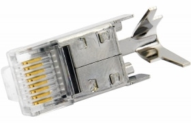 Wtyk RJ-45 FTP z zaciskiem ekranu opakowanie 100 sztuk