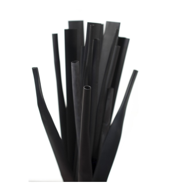 Rurka termokurczliwa RC 4/1 czarna 1m