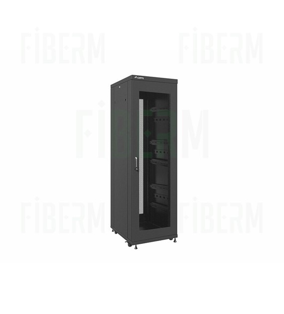 RACK 19` Standing Cabinet 37U 600/800mm Black Perforated Glass Door