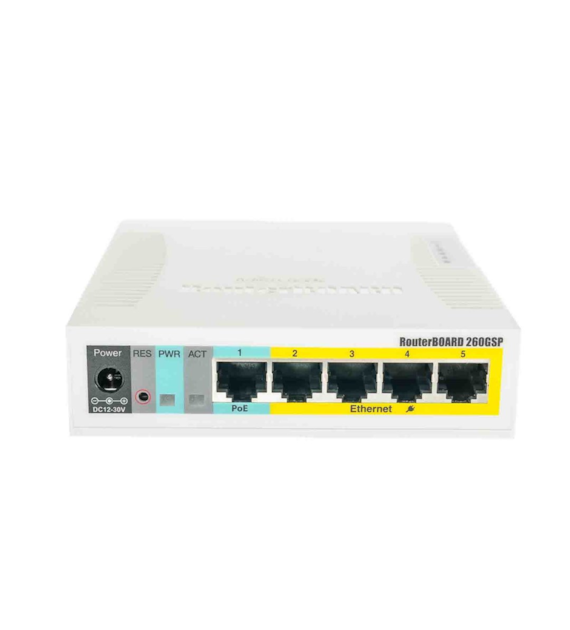 Mikrotik RouterBoard CSS106-1G-4P-1S RB260GSP 5x 10/100/1000 PoE 1x SFP