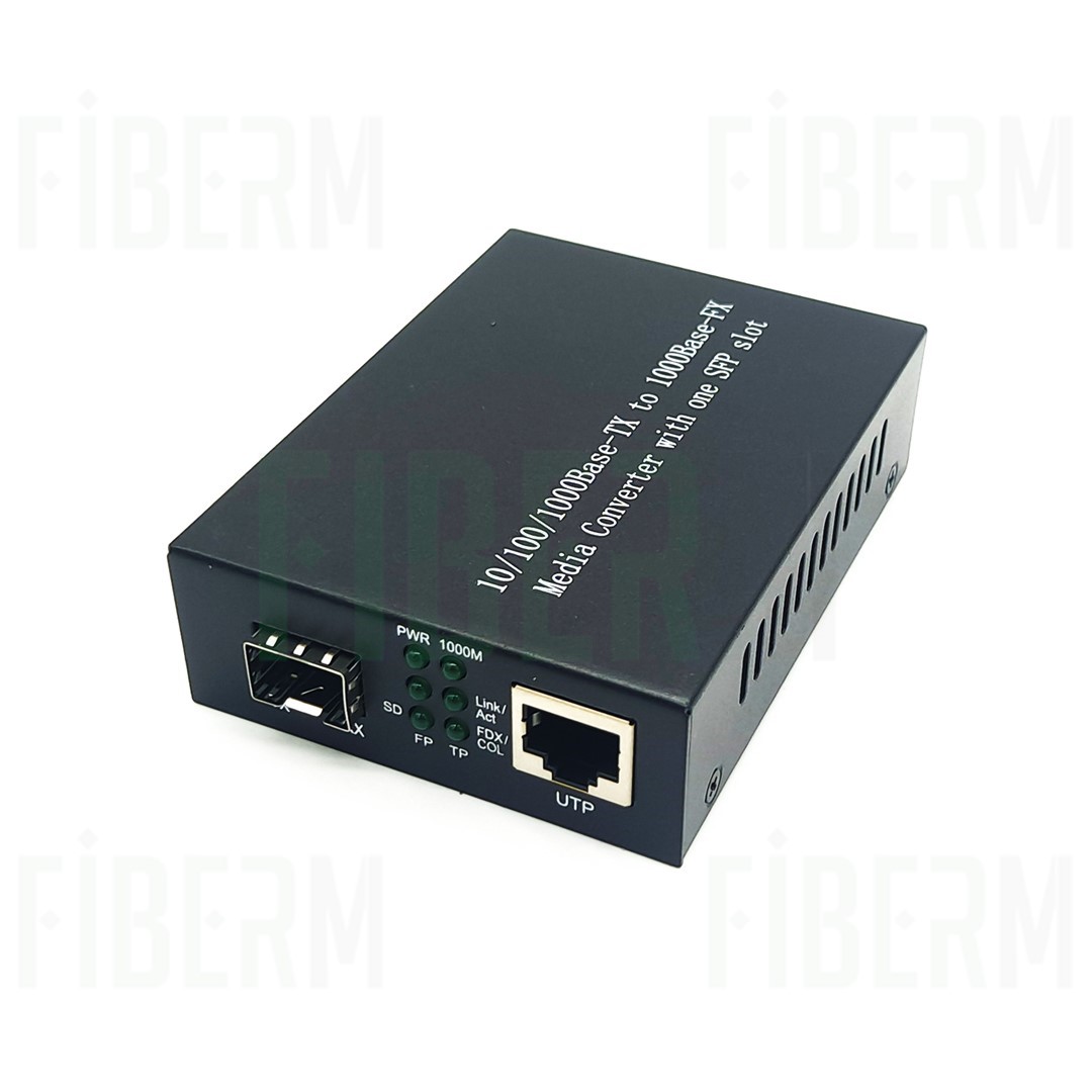 FIBERM FI-MC220L-GE media konwerter na wkładkę SFP 1x 10/100/1000 RJ45 z auto-negocjacją