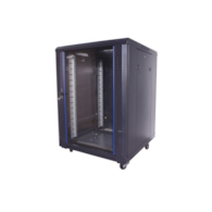 ipTIME Szafa RACK 19` stojąca 15U głębokość 600mm czarna drzwi szklane