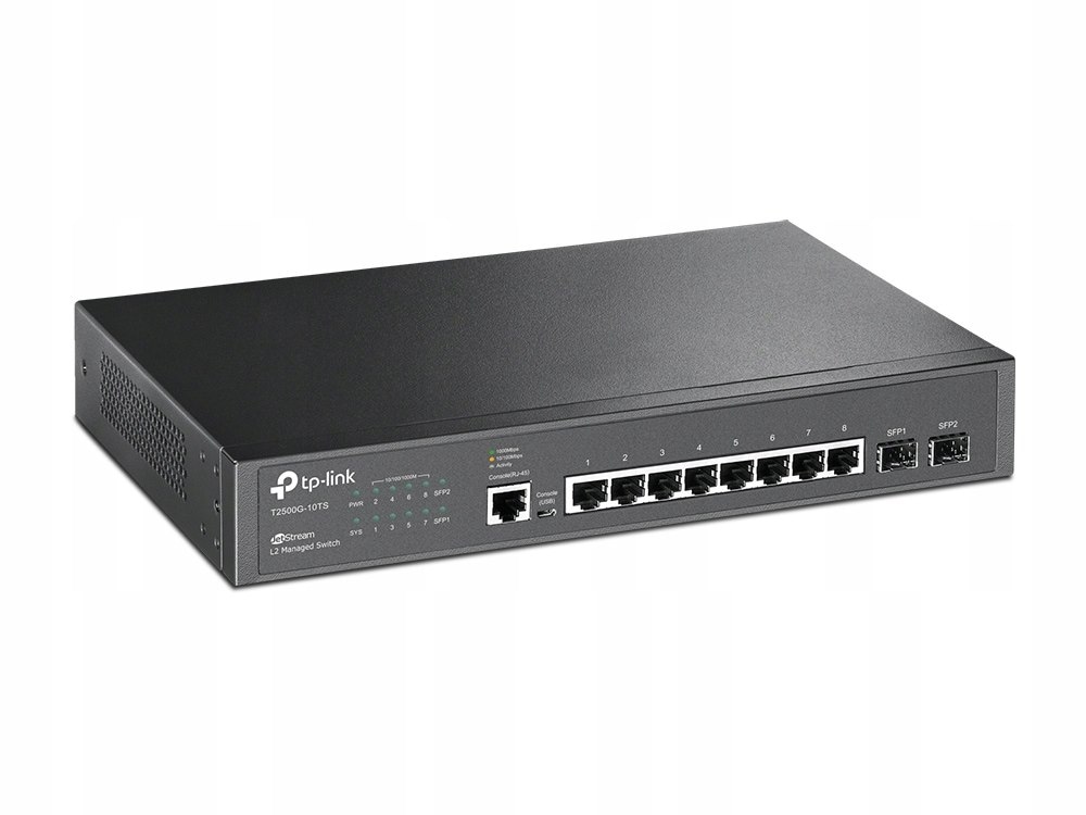 TP-LINK T2500G-10TS Switch zarządzalny 8 x 10/100/1000 2 x SFP