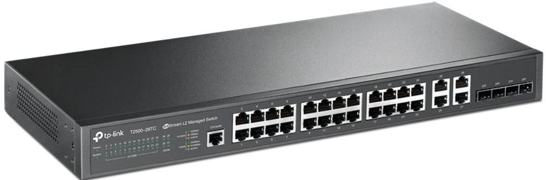 TP-LINK T2500-28TC Switch zarządzalny 24 x 10/100/1000 4 x SFP