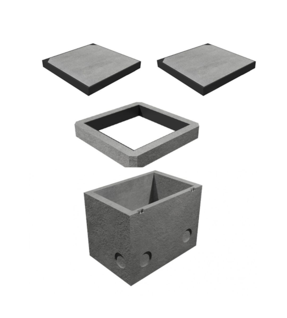 Studnia kablowa SKR-1 jednoelementowa / jednoczęściowa klasa A15 + rama + pokrywa pełna