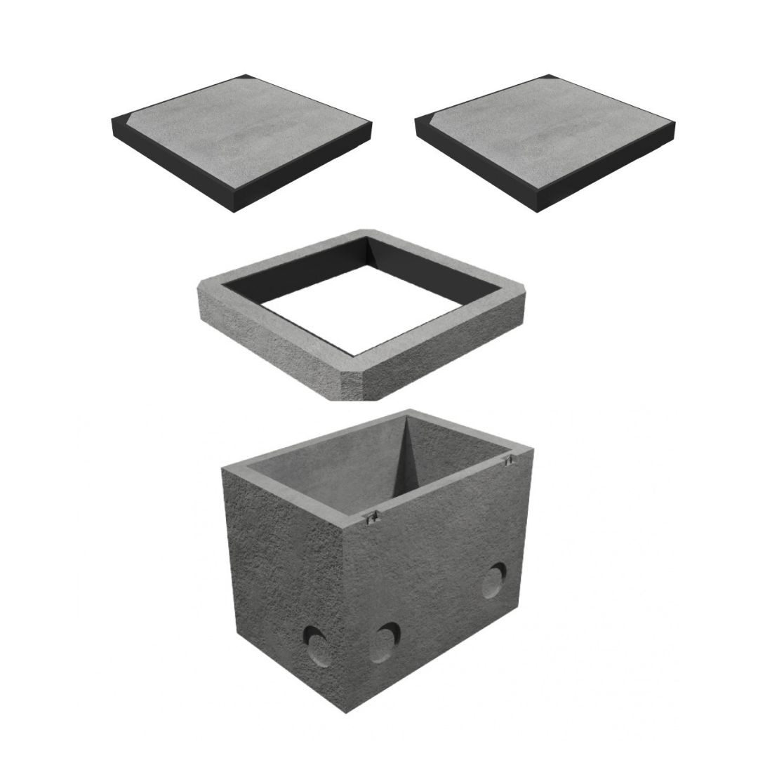 Studnia kablowa SKR-1 jednoelementowa / jednoczęściowa klasa A15 + rama + pokrywa pełna