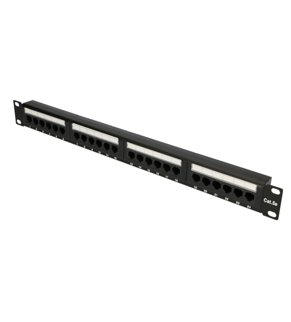 FIBERM Patch Panel 24 x RJ45 CAT5E UTP 1U