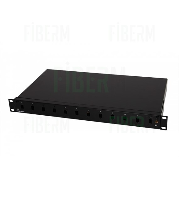 FIBERM Sliding Fiber Switch 12 x SC Simplex Rack 19` Black