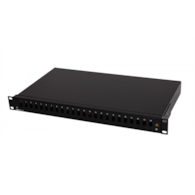 FIBERM przełącznica światłowodowa wysuwana 24 x SC Simplex Rack 19` czarna