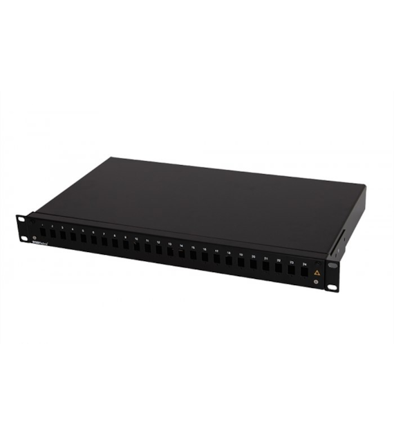 FIBERM przełącznica światłowodowa wysuwana 24 x SC Simplex Rack 19` czarna