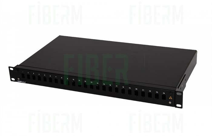 FIBERM Sliding Fiber Switch 24 x SC Simplex Rack 19` Crno