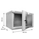 FIBERM Hanging 19` Rack Cabinet 12U 450mm Grey Glass Door