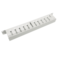 FIBERM Organizator / organizer kabli poziomy 19`` 1U zamykany szary
