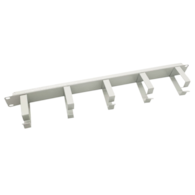 FIBERM Organizator / organizer kabli poziomy 19`` 1U 5 metalowych uchwytów szary