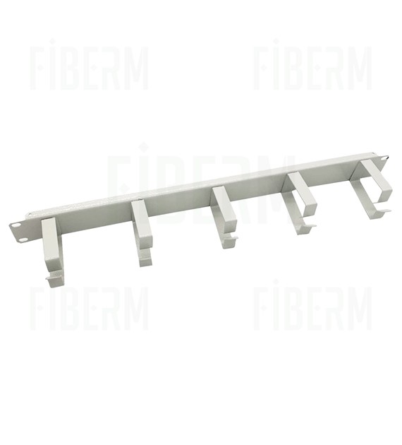 FIBERM Horizontal Cable Organizer 19`` 1U 5 Metalnih nosača Sivo