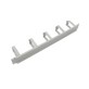 FIBERM Organizator / organizer kabli poziomy 19`` 1U 5 metalowych uchwytów szary