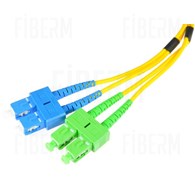 FIBERM GOLD patchcord SC/APC-SC/UPC 5m Μονό Λειτουργίας Duplex Οπτική Ίνα G652D 3