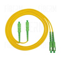 Cable de Parche Dorado FIBERM SC/APC-SC/APC 5m Monomodo Dúplex Fibra G652D 3