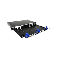 FIBERM Szuflada zapasu kabli światłowodowych, grzebieniowa, wysuwana, czarna