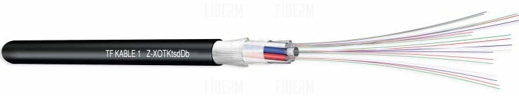 Telefonika Odolný optický kabel proti hlodavcům vyztužený skelnými vlákny Z-XOTKtsdDb 48J (4x12)