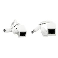 Injector PoE / Splitter PoE passive - 15 cm, biały