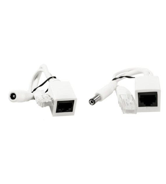 Injector PoE / Splitter PoE passive - 15 cm, biały