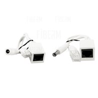 Injector PoE / Splitter PoE passive - 15 cm, biały