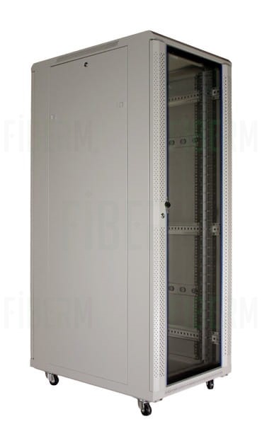 ipTIME 19`` RACK Cabinet Standing 32U Wide/Deep - 600/600mm Gray Glass Door