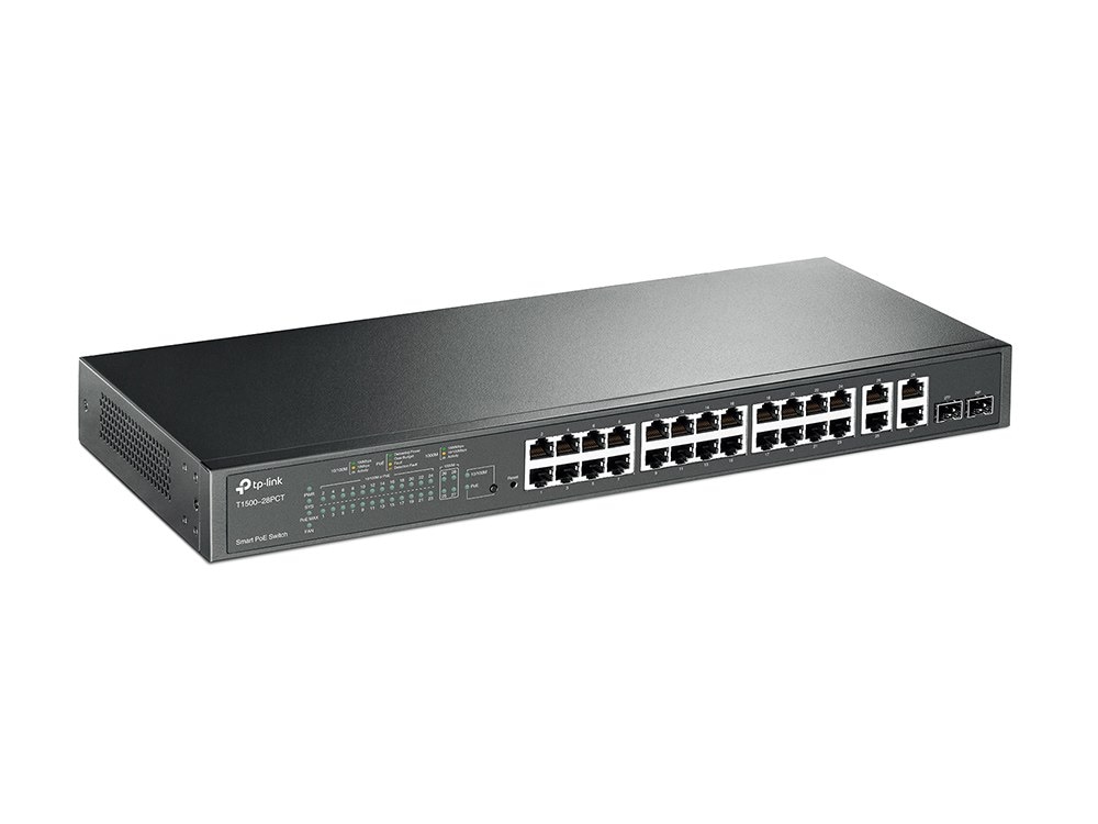 TP-LINK T1500-28PCT Switch Smart PoE 24 x 10/100 + 4 x 10/100/1000 2 x SFP