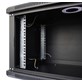 FIBERM 19` Hanging Rack Cabinet 12U Depth 450mm Black Glass Door