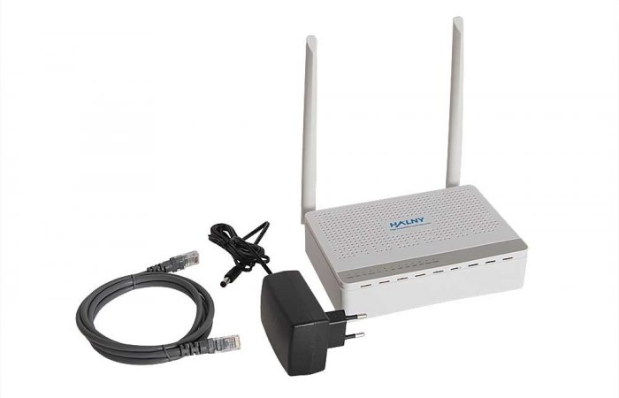 HALNY HL-4GQV GPON ONT 4-PORTY LAN 10/100/1000, 2x POTS, B+, SC/APC WiFi AC 4x4 WAVE2