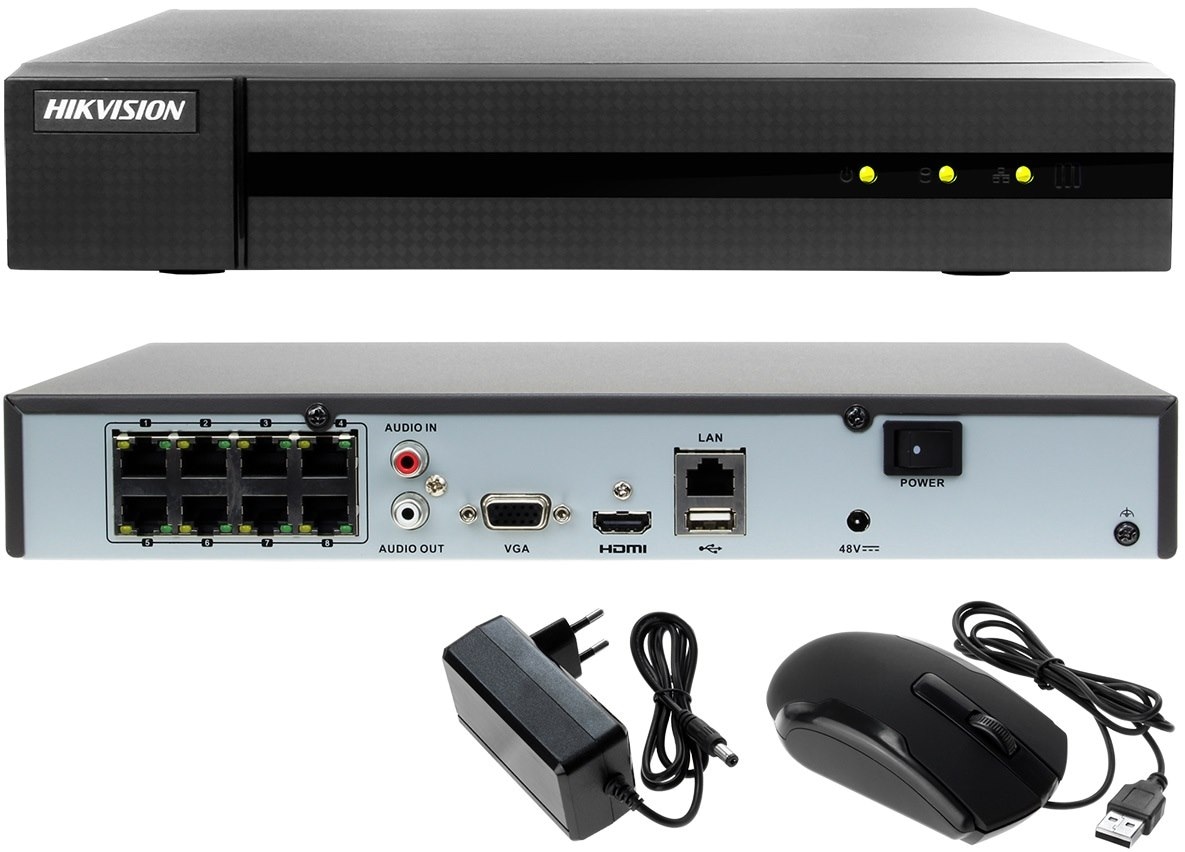HikVision Hiwatch rejestrator IP 8 kanałowy HWN-4108MH-8P